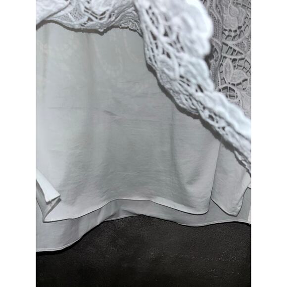Ted Baker London Kitta Coquette Romantic Office Boho White Front Lace Top - Picture 5 of 12